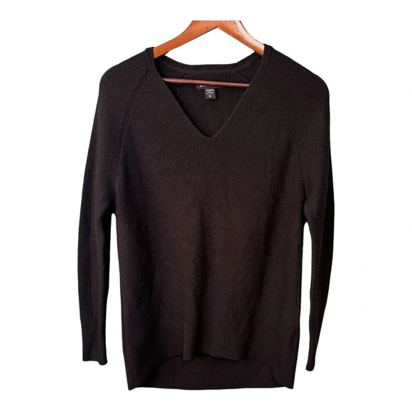 Athleta Black Wool Blend V Neck Sweater. EUC. Size XS - Picture 2 of 9